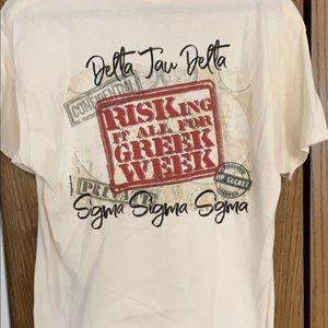 Tri sigma/Delta tau delta Greek week shirt!